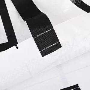 Vente en gros d'usine, sac surdimensionné recyclable en plastique PP tissé, sac d'épicerie à double poignée avec logo personnalisé - Product Image 5