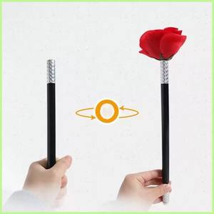 Accesorios de Magia, Rosa de Truco para Espectáculos de Magia, Ideal para Bodas y Fiestas, Truco de Magia Portátil con Varita que se Convierte en Rosa - Product Image 3