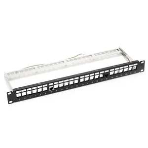 Blank UTP Or FTP Patch Panel 24 Port With Bar And Ground Wire