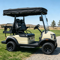 Voiturette de golf électrique 72V au lithium 4 places avec couleur de carrosserie personnalisable et rangement supplémentaire pour les trajets en banlieue