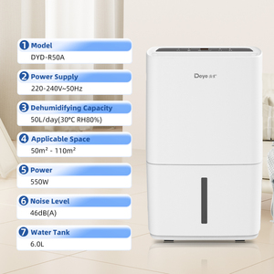 Deye-Máquina deshumidificadora con compresor de 50L, purificador de aire portátil para el hogar, <span class=keywords><strong>deshumidificador</strong></span> de 50L - Product Image 5