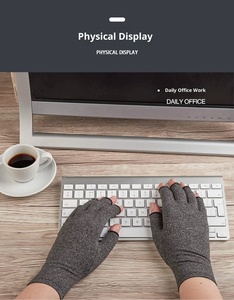 Guantes de Compresión para Artritis, Medios Dedos, con Fibra de Iones de Cobre, Protección y Rehabilitación Articular, Venta al Por Mayor - Product Image 4