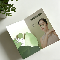 Brochure pliée découpée sur mesure, attrayante, tri-pliée, laminée, pliée, dépliant en papier couché