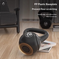 Kettlebell réglable en PE avec poignée ergonomique pour femmes et hommes, équipement d'entraînement de musculation, haltères pour squats, entraînement à domicile