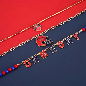 Phong Cách Mới Cao cấp Cá Tính Bóng Bầu Dục Vòng Cổ Nam Giới Và Phụ Nữ Bóng Đá Thời Trang Quyến Rũ Vòng Cổ Thiết Lập Phụ Kiện Trang Sức Quà Tặng - Product Image 6