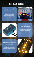 Lampe indicatrice solaire, feux d'avertissement clignotants réglables, panneau directionnel à flèches LED pour véhicules de chantier, feux de signalisation montés sur camion
