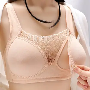 Mới được thiết kế Phụ Nữ Điều Dưỡng Áo ngực mở khóa độn cotton áo ngực thai sản thời trang không dây điều dưỡng yếm người lớn dệt kim