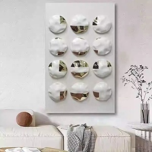 Nghệ thuật hiện đại phòng khách nền tường 3D gỗ tác phẩm nghệ thuật với 304 thép không gỉ văn phòng trang trí tường nghệ thuật trang trí nội thất sang trọng - Product Image 3