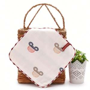 Pañuelo de Bebé, Toalla de Gasa de 6 Capas, Toalla de Saliva Suave 100% Algodón, Paños de Regurgitación para Bebés Recién Nacidos, 25*25 cm - Product Image 4