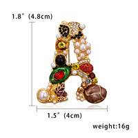 Broches de luxe à lettres en strass (A, D, G, S) pour enfants et femmes, 5 styles, idéales pour mariages et fêtes, cadeau