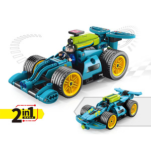 Bloques de Construcción de Coche de Carreras F1 Tech, Set Transformable 2 en 1 para Niños de 5 a 7 Años, Kit de Juguete de Construcción de Plástico - Product Image 1