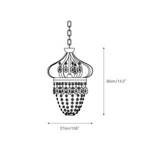 <span class=keywords><strong>Abella</strong></span> lacrima a goccia lampadario con cornice a corona in argento antico, cristallo Beaded cesto e goccioline, il paese francese Glam Lighting - Product Image 3