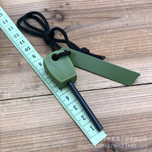 Magnesium Rod <b>Fire</b> Starter 4x50mm Outdoor Survival <b>Tool</b> Scraping Igniter With Rope Handle - Product Image 3