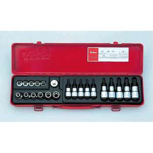KOKEN - ETH3001 Jeu de douilles 3/8 ''dans étui (22 pièces) -ENSEMBLES DE CLIQUET ET DE DOUILLES EAN 4991644234271 3/8" - Product Image 1