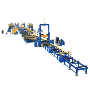 Highly Automated Heavy H Beam Cutting Assembly Welding Straightening Shot Blasting Beam Production Line