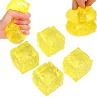 Boule de plastique créative en forme de bloc de fromage, jouet anti-stress à rebond lent pour filles, garçons et jeunes, vente en gros du fabricant