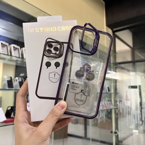 Custodia per <span class=keywords><strong>iPhone</strong></span> 17 15 <span class=keywords><strong>Pro</strong></span> <span class=keywords><strong>Max</strong></span> LeYi in acrilico <span class=keywords><strong>trasparente</strong></span> con protezione anti-caduta per obiettivo in metallo e supporto invisibile per fotocamera - Product Image 3