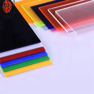 Acrylic panel China factory scratch resistant color Plastic 1220*2440mm pmma 2 mm sheet acrylic sheets for advertising