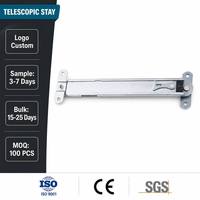 Soporte Telescópico Multiposición de Acero Inoxidable de 6, 8, 10 y 12 Pulgadas para Ventilación de Ventanas con Ángulo de Apertura Ajustable para Ventanas Abatibles