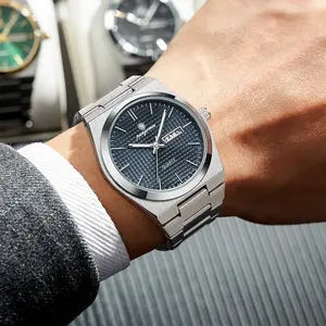 <span class=keywords><strong>Reloj</strong></span> PAAZOMU <span class=keywords><strong>Original</strong></span> de Lujo para Hombre, <span class=keywords><strong>Reloj</strong></span> de Cuarzo de Acero Inoxidable con Cronógrafo, Fecha y Luminiscencia, Resistente al Agua - Product Image 3