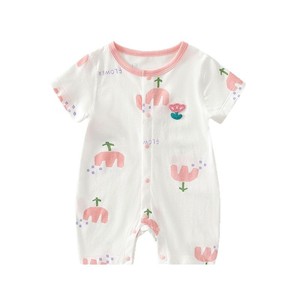 Mameluco de Bebé de Manga Corta, Algodón Puro, Delgado, Verano, Unisex, para Gatear - Product Image 5