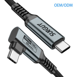 Free Sample SUNGUY 100W 5A USB C 90 Degree Fast Charging <b>Cable</b> USB Data <b>Cable</b> for Mobile Phone Laptop Custom Power <b>Cable</b> - Product Image 1