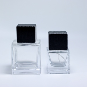 Botella de Perfume de Vidrio Personalizada para Hombre, con Pulverizador de Lujo, Transparente, Cuadrada, Vacía, de 30ml, 50ml, 100ml, con Caja - Product Image 3