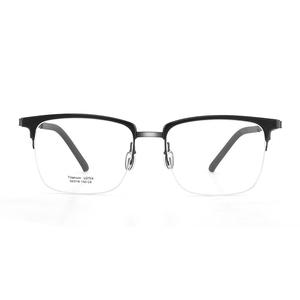 Montures de lunettes Linde Ultralight en titane pur pour hommes, rectangulaires, monture complète, taille 2704, légères, origine Danyang - Product Image 1