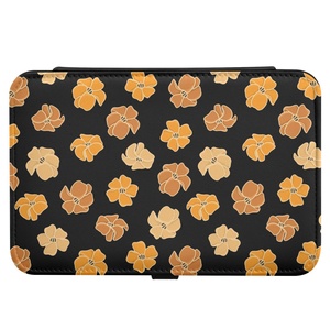 Hawaii Black Puakenikeni Portable Customize Design Rectangle PU Leather Travel Organizer Small Jewelry Box for Women and Girls - Product Image 2