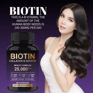 Capsules de biotine en marque privée OEM, complément de biotine pour la santé des cheveux, des ongles et de la peau - Product Image 2