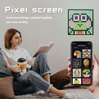 Vente directe d'usine, nouveau écran à pixels LED RGB à changement de couleur automatique 200*200*24mm avec motifs et textes personnalisables
