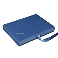Fabricante Personalizado, Solución Integral, Empaque de Plástico con Inserto, Caja de Regalo con Cierre Magnético Azul y Cinta