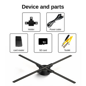 3 * Z3H,65CM 3d holografik reklam ekleme 3d Led Fan dönen 3d Hologram projektör insan boyutu ekran - Product Image 6