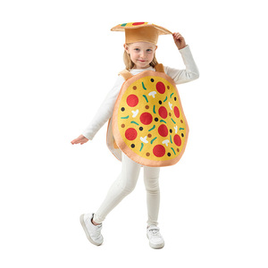 Disfraz de chaleco y sombrero de Pizza para niños, disfraz para fiesta de Halloween, actuación en escenario, tamaño C816 - Product Image 2