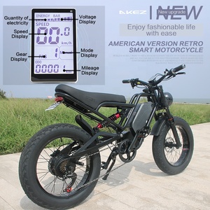 Bicicleta Eléctrica Todoterreno de Alta Velocidad Retro de 1500W, Cruiser Downhill Deportiva, MTB de 20 Pulgadas con Neumáticos Gruesos, Bicicleta de Montaña Eléctrica - Product Image 2