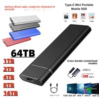 X323 -1 SSD Eksternal USB 3.0 Solid State Drive 1TB-32TB Port Ekspansi SATA Casing Logam untuk Desktop Baru 2TB