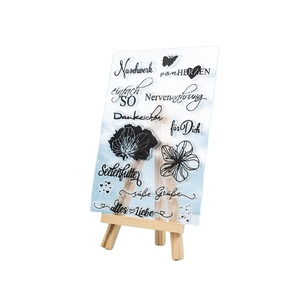 Quantité minimale de commande bas maintenant Produit Rétro <span class=keywords><strong>Lettre</strong></span> Fleur Tampons en caoutchouc transparent <span class=keywords><strong>Tampon</strong></span> transparent en silicone personnalisé pour la fabrication de cartes <span class=keywords><strong>Scrapbooking</strong></span> - Product Image 1