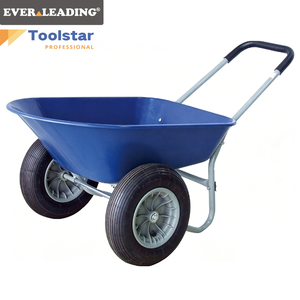 <span class=keywords><strong>Carretilla</strong></span> de Plataforma Metálica de Dos Ruedas de Grado Industrial de 75L, Neumáticos Neumáticos de 16"x4.00-8, Mango Reforzado, Herramientas Galvanizadas con Zinc - Product Image 2