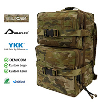 Sac à dos tactique durable avec fermeture éclair YKK, gilet porte-plaques intégré, sac d'assaut pour activités de plein air et airsoft