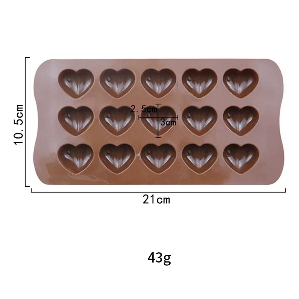 15-link Heart Silicone Chocolate Mould