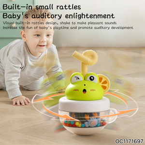 Jouets de bain Montessori pour enfants, design grenouille de dessin animé, jouets rotatifs à <span class=keywords><strong>ventouse</strong></span> pour bébés, <span class=keywords><strong>jeu</strong></span> de tir à l'eau pour enfants, en vente - Product Image 3