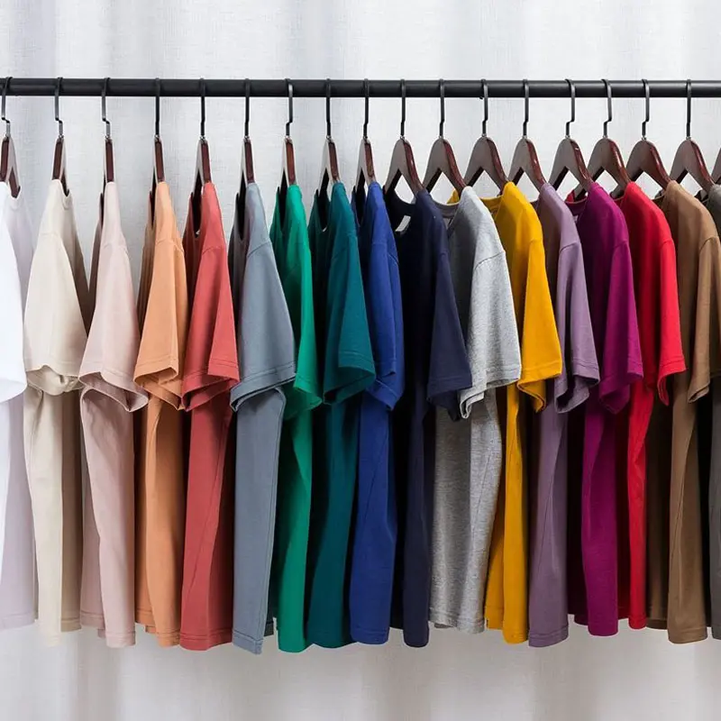 Wholesale 100% Cotton 190gsm 19 Colors Men Women Unisex Customizable Blank Casual T Shirt Men's T-shirt T Shirts T-shirts