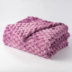 Manta de Piel Sintética Jacquard <span class=keywords><strong>Reversible</strong></span> con Textura de Burbujas Hexagonales, Manta Decorativa para Hotel, Suave y Esponjosa, Personalizable, Venta al Por Mayor de Fábrica - Product Image 1