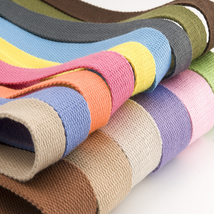 ZONESIN Poly Cotton Webbing Straps Plain Sustainable Webbing Tape Shoes for Mens Belt Multi Color 38mm Accept Custom - Made
