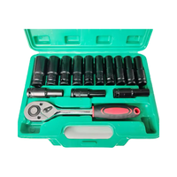 Kit d'outils à main à cliquet hexagonal manuel en acier au carbone 14 pièces, ensemble de perceuses à percussion, étui rigide, OEM disponible, marque ML, modèle MLJ-T148