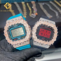 Bijoux de Luxe Montres « Iced Out » VVS Moissanite-Diamant Entièrement Serties DW56000 pour Hommes avec Boîtier et Lunette en Épines Argent 925 – Fabricant