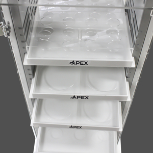 Apex 5 Lớp Hiển Thị Kim Loại Bị Khóa Mỹ Phẩm Hiển Thị Tủ Make up Hiển Thị Kệ Đứng Với Pusher Và Cửa - Product Image 4