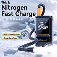 Gonfleur de pneus de voiture portable en ABS avec jauge de pression numérique intégrée pour voitures, vélos et véhicules électriques