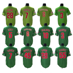 Maillot de baseball brodé vert 2026 Philly Phanatic Bryce Harper Trea <span class=keywords><strong>Turner</strong></span> – Haute qualité, respirant, vente en gros - Product Image 1