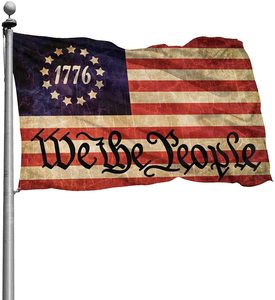 Mẫu Miễn Phí 100% Polyester Tùy Chỉnh Thiết Kế Kích Thước Màu Sắc USA Mỹ 1776 Betsy Ross Chúng Tôi Những Người Cờ Với Cực - Product Image 2